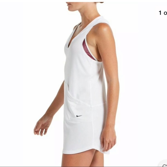 Nike Hooded Racerback V Neck Cover Up Dress L - Picture 2 of 7